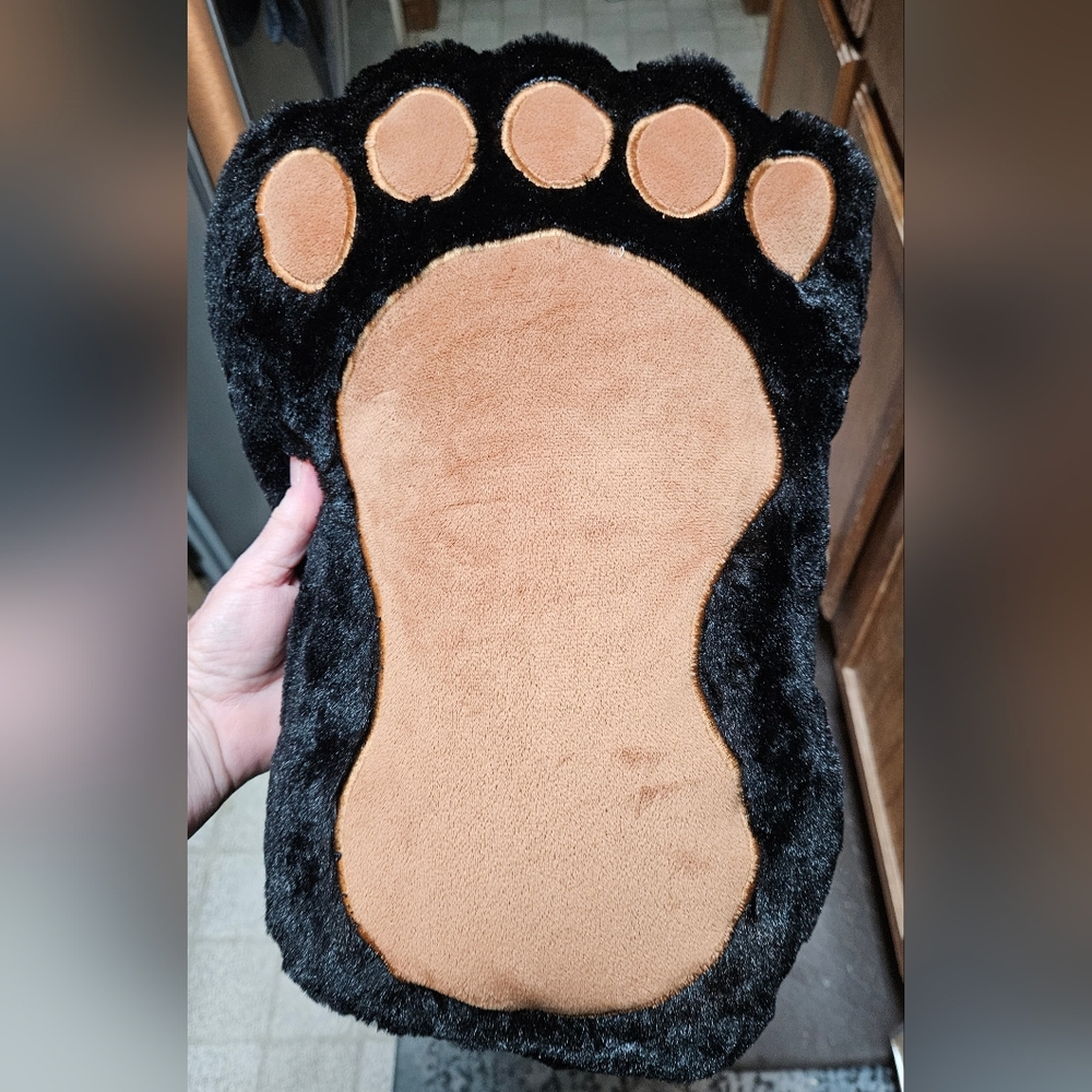 RBI Black Bear Paw Accent Pillow 17"